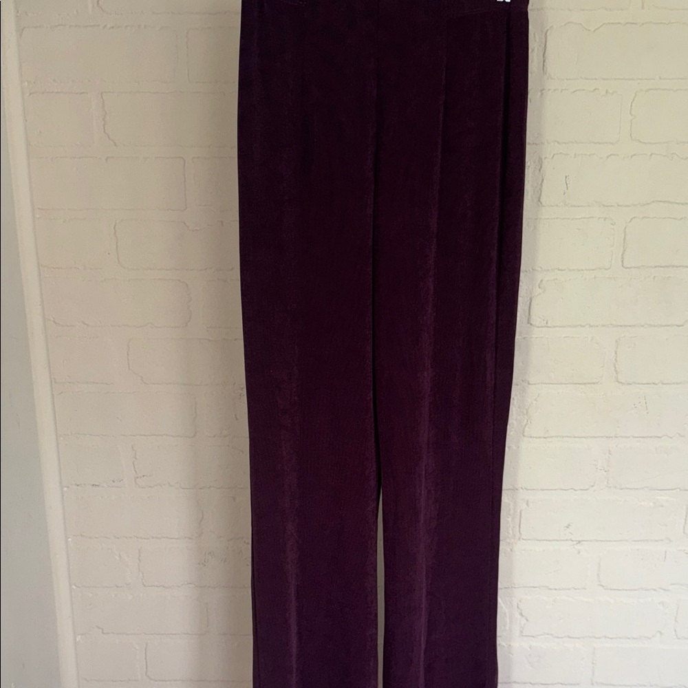 Chico's pants Purple Straight Leg stretch NEW size 4